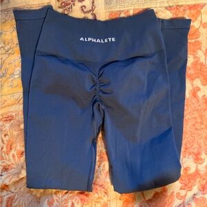 Alphalete Amplify Whale Blue Scrunch Leggings